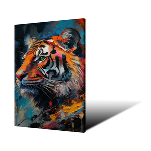 Cuadro <span class=keywords><strong>de</strong></span> lienzo con retrato <span class=keywords><strong>de</strong></span> tigre vibrante, pintado a mano con trazos audaces, decoración <span class=keywords><strong>de</strong></span> pared <span class=keywords><strong>de</strong></span> felino salvaje, pintura moderna <span class=keywords><strong>de</strong></span> animales para el hogar - Product Image 5