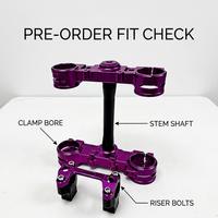 Set Triple Clamp Harga Pabrik, Fork Yoke, Handlebar Riser Mount, Bracket Kit Stem Kemudi Suspensi Depan Motor