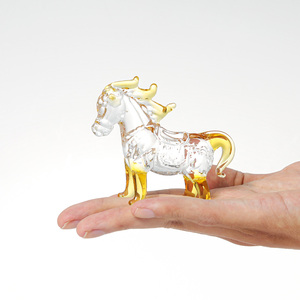 Handmade Eco-Friendly Polished Mini <b>Crystal</b> Ball Zodiac Steed Figurine Table Ornaments Collectible <b>Animal</b> Home Decor Birthday - Product Image 2