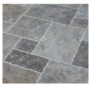 Personnalisé persan argent frêne gris travertin dalles croix coupe titane Travertino pierre <span class=keywords><strong>piscine</strong></span> pont pavé carrelage <span class=keywords><strong>de</strong></span> <span class=keywords><strong>sol</strong></span> pierre d'adaptation - Product Image 5