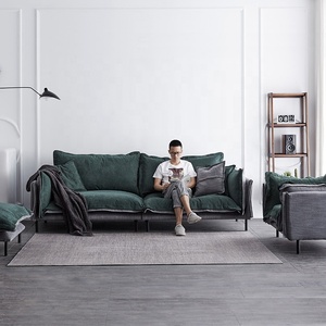 Sofá Moderno de Ocio Verde Oscuro al por Mayor, Juego de 3 Plazas, Sofás Económicos para Sala de Estar - Product Image 2
