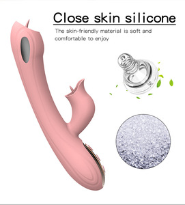 Vibrateur double langue USB à fréquences multiples 3 couleurs pour femmes, stimulation du point <span class=keywords><strong>G</strong></span> avec électrochoc - Product Image 5