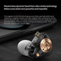 KZ EDZ Earbud In-Ear Gaming Berkabel dengan Mikrofon, Bass HiFi, Peredam Ganda Frekuensi Lebar, Headphone IEM