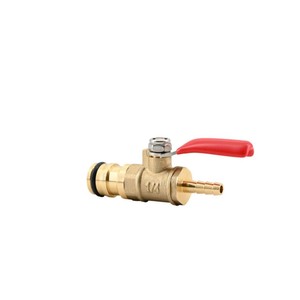 Vanne à bille en cuivre sans plomb SHTMF 1/4 pouce à connexion rapide de type pagode, vanne de commande manuelle pour usage industriel - Product Image 1