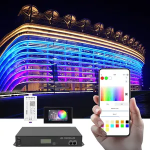 Nhà máy nóng bán lập trình RGBW DMX512 công viên chủ đề vĩnh viễn giáng sinh pixel LED điểm đèn điểm đèn