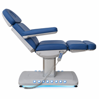 Table de soin électrique à 4 moteurs avec siège pivotant, rotation et levage, télécommande, pour salon de beauté, spa, clinique dentaire et esthétique