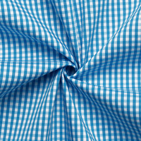 Tissu extensible teint en fil de coton, nylon et élasthanne, tissé à rayures et à carreaux, pour chemises homme et femme