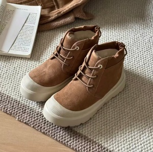 Botas de nieve cálidas y aislantes para invierno y otoño, de caña alta, con suela gruesa y cordones ajustables, para hombre. - Product Image 5