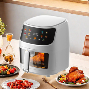 Freidora de Aire de 5L, Nuevo Diseño, Pantalla Táctil Inteligente, Digital, Multifuncional, Sin Aceite, para Cocina y Hogar, Forma Cuadrada, de Plástico - Product Image 1