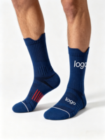 Chaussettes de course à compression avec logo personnalisé, chaussettes athlétiques rembourrées pour la randonnée, la salle de sport, vente en gros