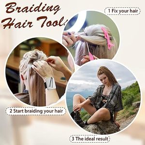 Estante plegable de madera para trenzar el cabello, soporte de exhibición para peluquería, estante para trenzar el cabello, manta, escaleras y estantes, 60 carretes - Product Image 3