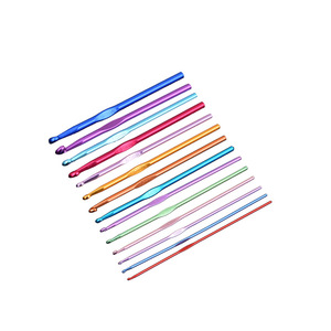 Juego de 12 Agujas de Ganchillo Ergonómicas de Aluminio de 2-8 mm, Juego de Agujas de Tejer, Hilos para Manualidades, Ganchos de Ganchillo de Aluminio Multicolor - Product Image 6