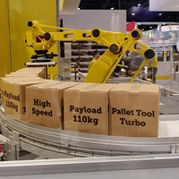 Station de travail robotisée de palettisation lourde FANUC M-410iC/110, bras robotique 4 axes 110 kg pour l'emballage en fin de ligne, la manutention des matériaux