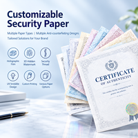 Impression de certificats de sécurité sur mesure, certificat à multiples fonctions de sécurité pour l'autorisation de la marque et la preuve d'authenticité