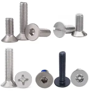 Fabriek Custom M3 M4 M5 M6 Sus304 Hex Socket Hoofd Platte Verzonken Torx Sleuf Zwarte Allen Bout Machine Schroef