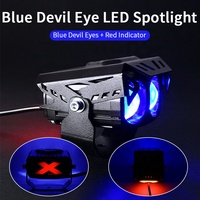 Cinq Modes Moto Projecteurs Avec Blue Devil Eyes ed Phare Conduite Lumières Travail lumière Brouillard Lampe Ampoule pour Voiture Camion