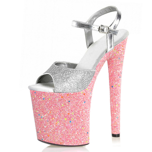 Sandali con Tacco Alto 20 cm Scarpe da Sposa con Plateau Tacco 8 Pollici Sexy per Pole Dance e Nightclub - Product Image 4