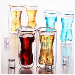 Alta borosilicato a forma di corpo a doppia parete di <span class=keywords><strong>vetro</strong></span> tazza di caffè - Product Image 6