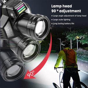 Lampe frontale T166 avec écran numérique de 9,2 cm, rechargeable, lumière LED blanche, utilisation en extérieur - Product Image 5