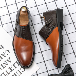 Chaussures à double boucle pour hommes, pointures 47 et 48, chaussures habillées durables et élégantes pour hommes - Product Image 5