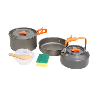 Ensemble de casseroles en alliage d'aluminium 3L anodisé, kit de cuisine portable pour le camping en plein air - Product Image 2