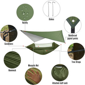 Camping en plein air moustique <span class=keywords><strong>hamac</strong></span> avec mouche de <span class=keywords><strong>pluie</strong></span> Double personne Portable chaud matelassé Pop Up Nylon <span class=keywords><strong>hamac</strong></span> tente Underquilt <span class=keywords><strong>hamac</strong></span> - Product Image 3