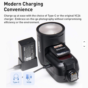 Flash pour appareil photo <span class=keywords><strong>Godox</strong></span> V1Pro professionnel, télécommande sans fil TTL, batterie au lithium - V1Pro-S/C/N/F/O Chine Non-Privé - Product Image 4