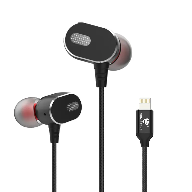कान Headphones में Iphone बिजली के लिए वायर्ड इयरफ़ोन के लिए Iphone 12 11 प्रो 8 7 प्लस एक्स XS अधिकतम XR आइपॉड वायर्ड Earbuds Mic के साथ