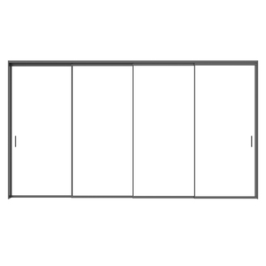 Cửa trượt khung thép siêu mỏng, ray treo trên, dùng làm vách ngăn phòng khách, nội thất nhập khẩu - Product Image 3