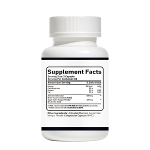 Capsules de <span class=keywords><strong>Charbon</strong></span> <span class=keywords><strong>Actif</strong></span> OEM avec Vinaigre de Cidre de Pomme – Complément Herbal Santé pour Améliorer l'Immunité - Product Image 2