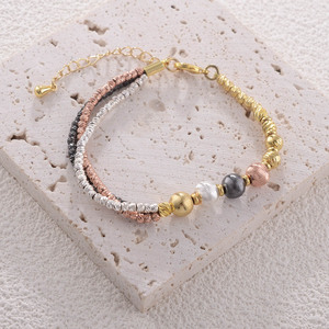 Kinnear, Joyería Árabe chapada en oro, conjunto de boda, borla, cuentas, cadena, collar, pendientes, plata, 18K, conjuntos de joyería de oro rosa para mujer - Product Image 5