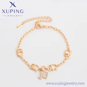 A00908579 xuping regalo di san valentino gioielli xuping cina braccialetto con ciondoli placcato oro color oro 18 carati