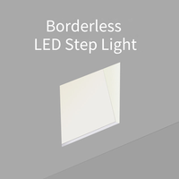 Lampe LED d'intérieur moderne à encastrer 3W IP30 avec détecteur de mouvement activé pour marcher, éclairage mural et d'escalier avec empreinte rectangulaire