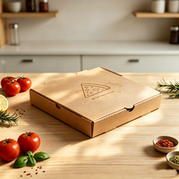 Vente directe d'usine, boîte à pizza carrée en kraft biodégradable personnalisée avec logo