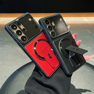 Étui de téléphone de luxe antichoc avec support dissimulé pour Samsung A37 A57 A56 S23 S24 S25 S26 Ultra, protection d'objectif, coque de chargement magnétique - Product Image 6