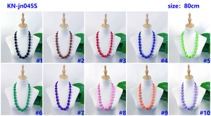 Collar de Moda con Cinta de Nuez <span class=keywords><strong>Kukui</strong></span> Hawaiana Artificial de Acrílico, Regalo Escolar de Graduación - Product Image 5