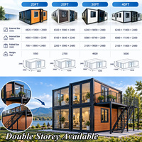 Kit de maison préfabriquée modulaire extensible de 20 à 40 pieds pour habitation, vente aux États-Unis, en Europe et en Australie