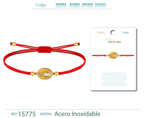 Vergine di Carmen bracciale in acciaio inox Fine ciondolo santo e gioielli di ispirazione cattolica - Product Image 6