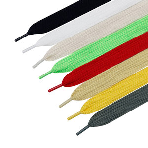 Lacets plats blancs personnalisés de 2cm, lacets épais en coton de 20mm avec pointe en métal en plastique pour chaussures en toile des années 1970 emballées dans un sac - Product Image 6
