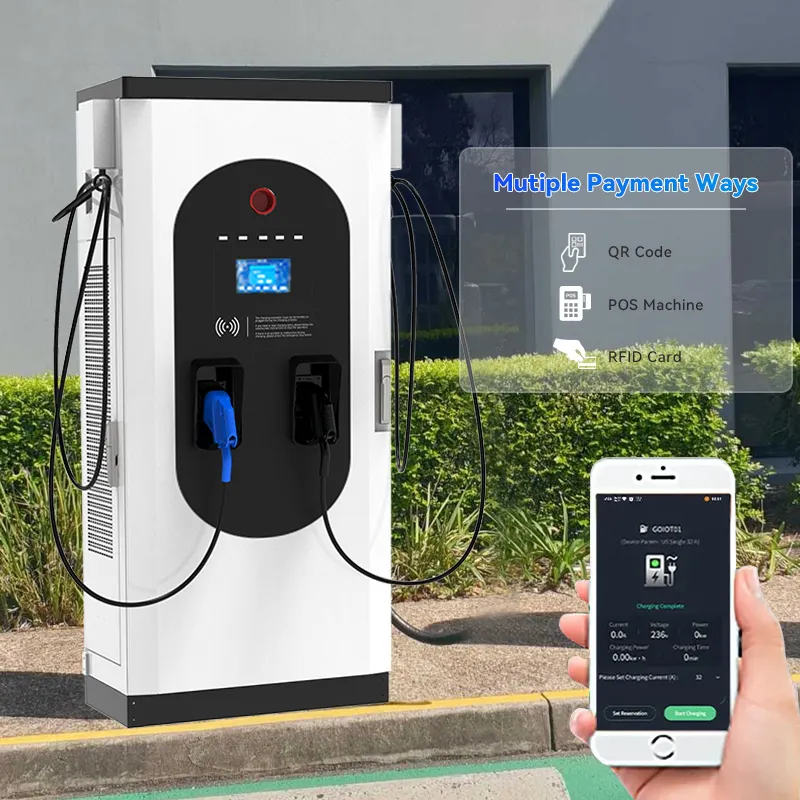 Station de charge rapide EV 120kw à 240kw CCS dc chargeur de niveau 3 ev avec POS