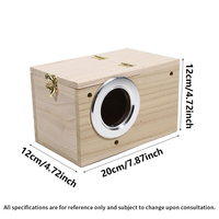 Accessoires de cage à oiseaux écologiques en bois, maison pour animaux de compagnie pour la reproduction et l'éclosion, nid pour perruche, perruche du Canada, pinson, lovebird, perroquet