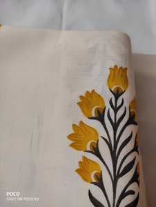Sérigraphie en tissu de lin de coton imprimé de fleurs avec motif de fleurs pour la fabrication de robes rideau serviettes couverture de Table - Product Image 6