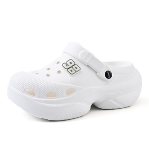 <b>Men's</b> Summer Breathable Anti-Slip EVA Water <b>Shoes</b> Thick Sole Hollow Design Outdoor Beach Slippers 5Cm <b>Heel</b> Height - Product Image 5