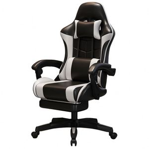 Silla reclinable giratoria de cuero para juegos de carreras y cuero, material de acero y aluminio, características de masaje para jugadores Com Ter - Product Image 2