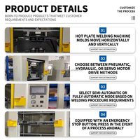 Nouvelle machine de soudage à plaques chauffantes de précision à servomoteur, contrôlée par PLC, soudeuse thermoplastique à fusion à chaud 400W pour filtre RO eau et huile