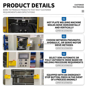 Machine de soudage à plaque chauffante de précision à servomoteur, <span class=keywords><strong>soudeuse</strong></span> thermoplastique à fusion à chaud pour l'étanchéité des bouchons de pression des réservoirs d'eau et d'huile de filtres RO - Product Image 5