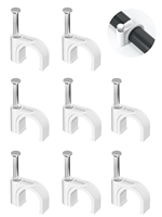 Support adhésif pour serre-câbles en plastique, fixation murale en nylon, accessoires de câblage, organisateur de câbles, clip plat pour clou
