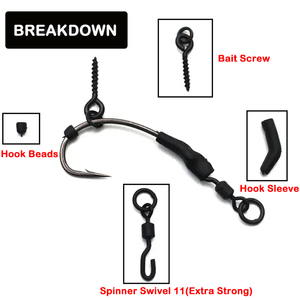Nouveau Ronnie <span class=keywords><strong>Spinner</strong></span> Ready Rigs Ready Carp Rigs Ronnie <span class=keywords><strong>Rig</strong></span> 4 #6 #8 # - Product Image 4