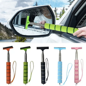 Limpiador telescópico de espejos retrovisores – Raspador de nieve y hielo para parabrisas, escobilla limpiaparabrisas para espejos laterales – Escobilla y cepillo de doble cara – - Product Image 3