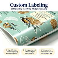 Étiquettes cosmétiques personnalisées holographiques, autocollants en vinyle imperméables pour produits de beauté et de soin de la peau, impression de marque privée OEM